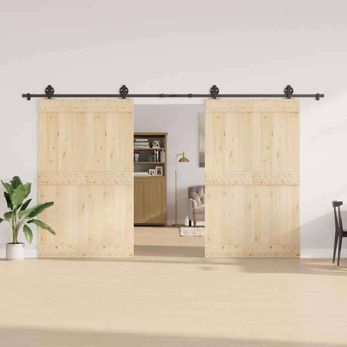 Set feronerie pentru uși glisante, negru, 400 cm, oțel - WALTI WALTI
