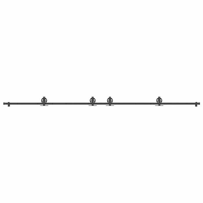 Set feronerie pentru uși glisante, negru, 400 cm, oțel - WALTI WALTI