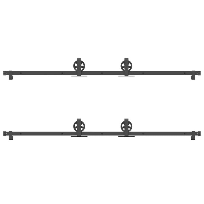 Set feronerie pentru uși glisante, negru, 400 cm, oțel - WALTI WALTI