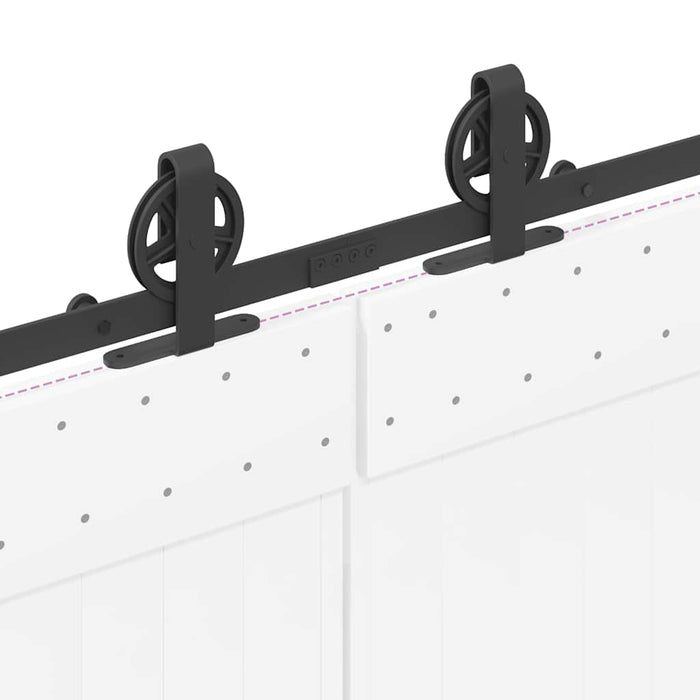 Set feronerie pentru uși glisante, negru, 400 cm, oțel - WALTI WALTI