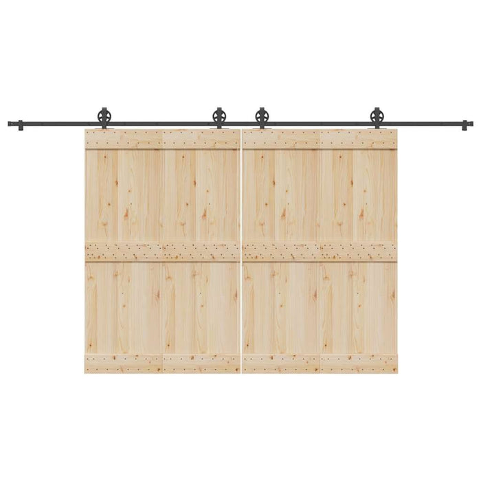 Set feronerie pentru uși glisante, negru, 400 cm, oțel - WALTI WALTI
