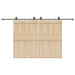 Set feronerie pentru uși glisante, negru, 400 cm, oțel - WALTI WALTI
