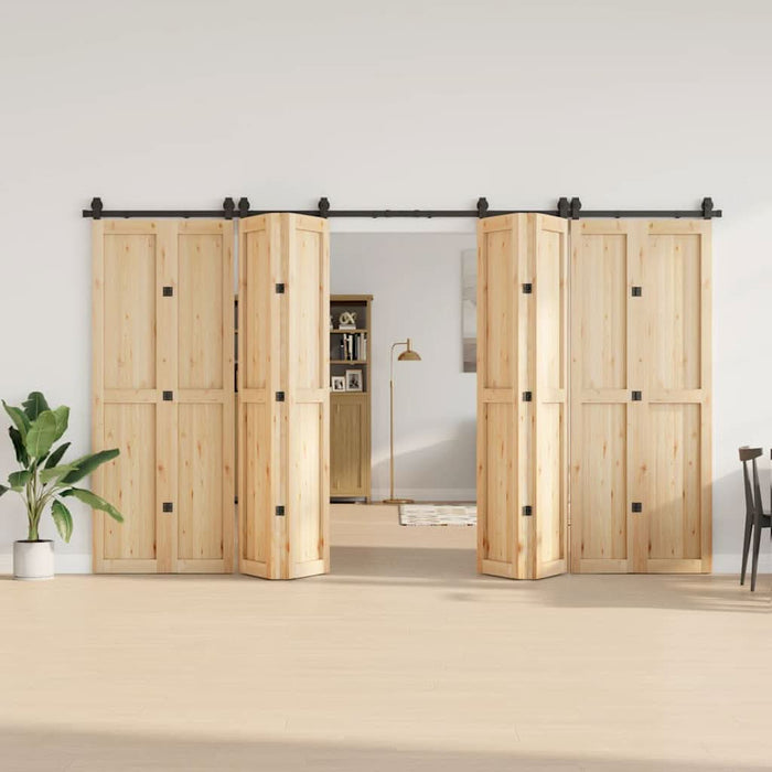 Set feronerie pentru uși glisante, negru, 366 cm, oțel - WALTI WALTI