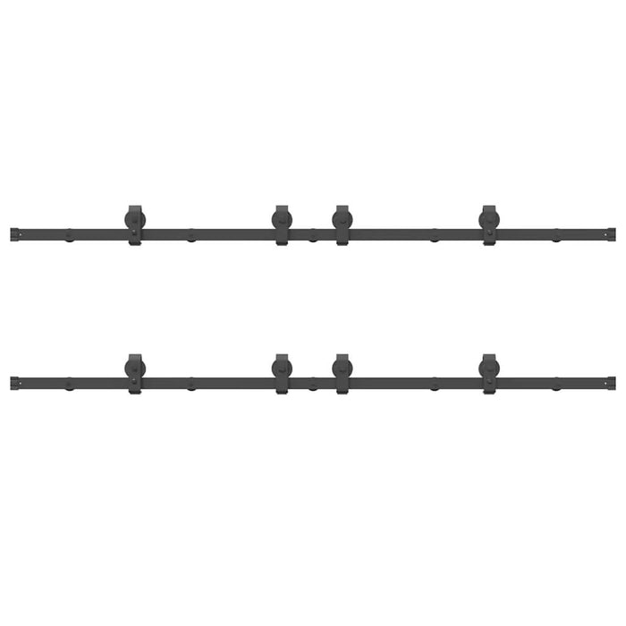 Set feronerie pentru uși glisante, negru, 366 cm, oțel - WALTI WALTI