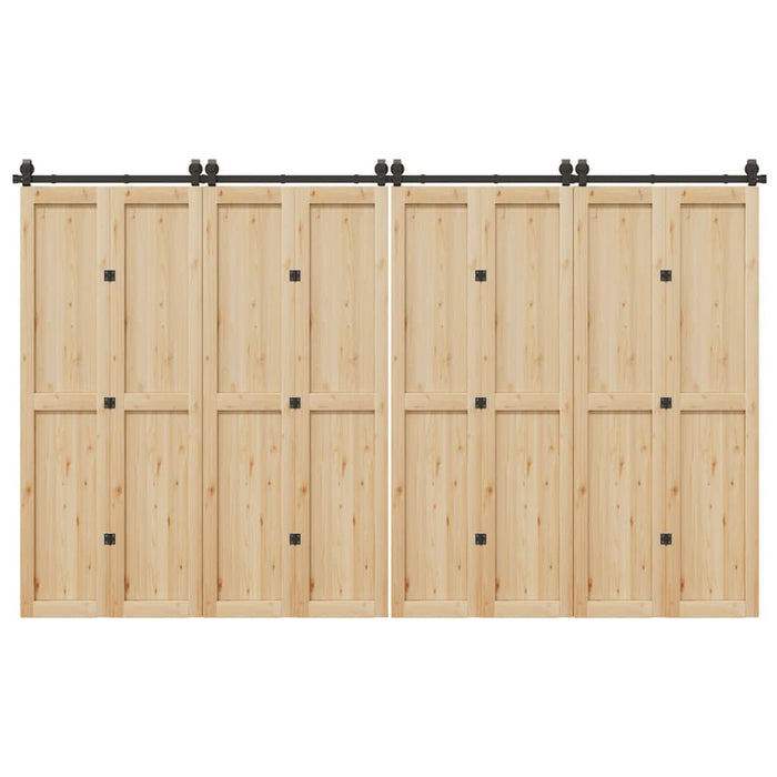 Set feronerie pentru uși glisante, negru, 366 cm, oțel - WALTI WALTI