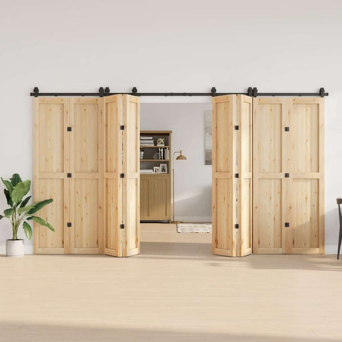 Set feronerie pentru uși glisante, negru, 400 cm, oțel - WALTI WALTI