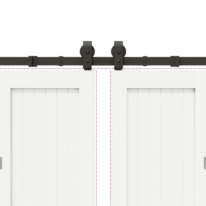 Set feronerie pentru uși glisante, negru, 400 cm, oțel - WALTI WALTI