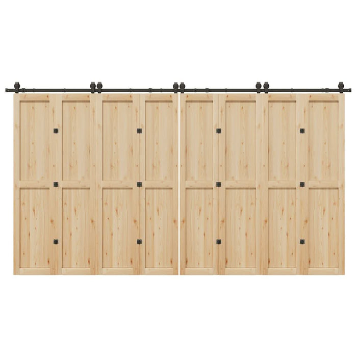 Set feronerie pentru uși glisante, negru, 400 cm, oțel - WALTI WALTI