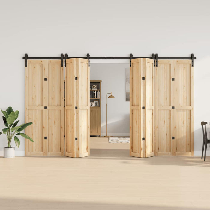 Set feronerie pentru uși glisante, negru, 366 cm, oțel - WALTI WALTI