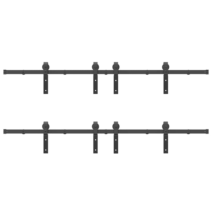 Set feronerie pentru uși glisante, negru, 366 cm, oțel - WALTI WALTI