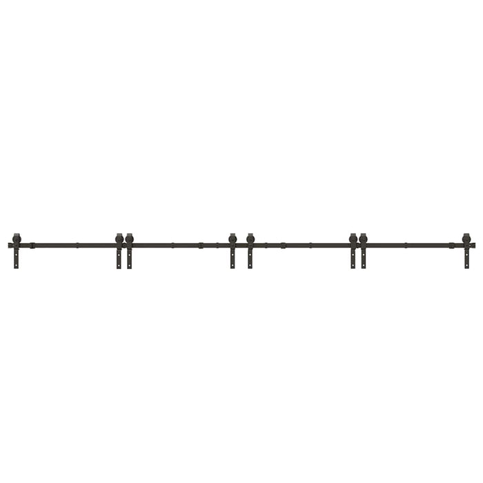 Set feronerie pentru uși glisante, negru, 366 cm, oțel - WALTI WALTI