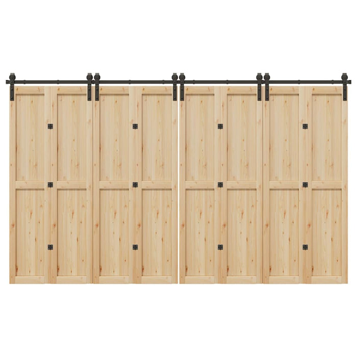 Set feronerie pentru uși glisante, negru, 366 cm, oțel - WALTI WALTI