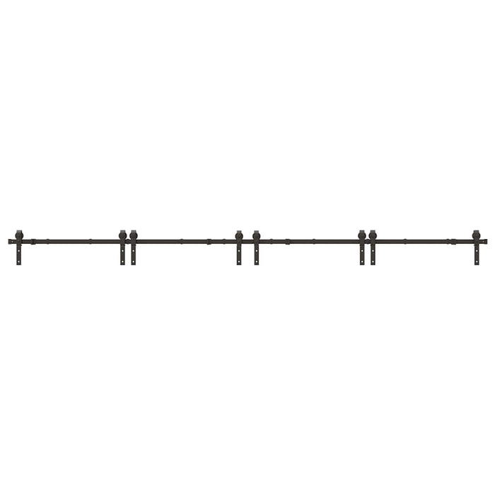 Set feronerie pentru uși glisante, negru, 400 cm, oțel - WALTI WALTI