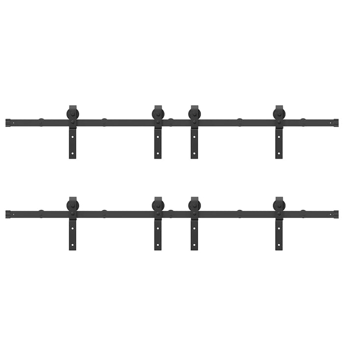 Set feronerie pentru uși glisante, negru, 400 cm, oțel - WALTI WALTI