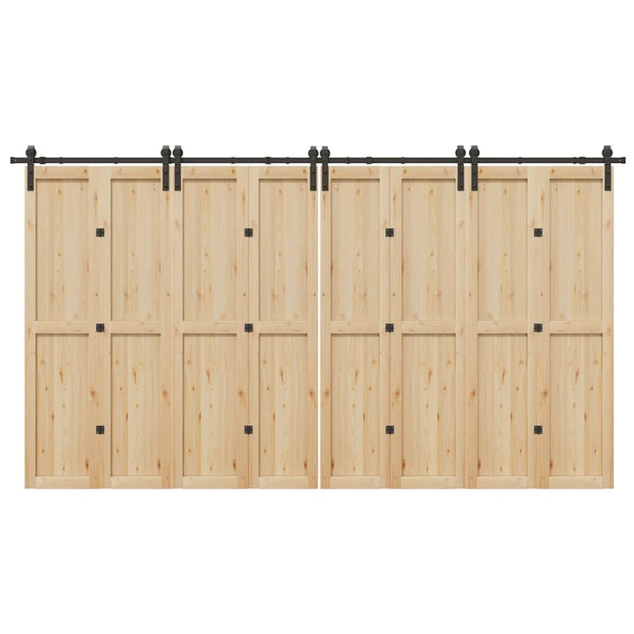 Set feronerie pentru uși glisante, negru, 400 cm, oțel - WALTI WALTI