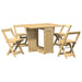 Set mobilier tip fluture Corona, pliabil 5 piese maro lemn pin - WALTI WALTI