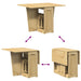 Set mobilier tip fluture Corona, pliabil 5 piese maro lemn pin - WALTI WALTI