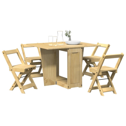 Set mobilier tip fluture Corona, pliabil 5 piese maro lemn pin - WALTI WALTI