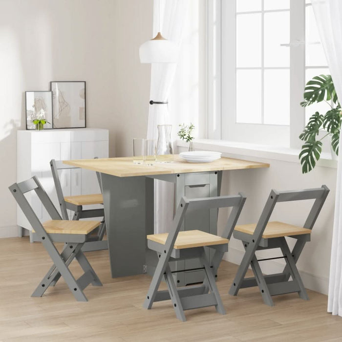 Set mobilier tip fluture Corona, pliabil 5 piese gri lemn pin - WALTI WALTI