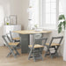 Set mobilier tip fluture Corona, pliabil 5 piese gri lemn pin - WALTI WALTI