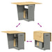 Set mobilier tip fluture Corona, pliabil 5 piese gri lemn pin - WALTI WALTI