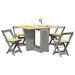 Set mobilier tip fluture Corona, pliabil 5 piese gri lemn pin - WALTI WALTI