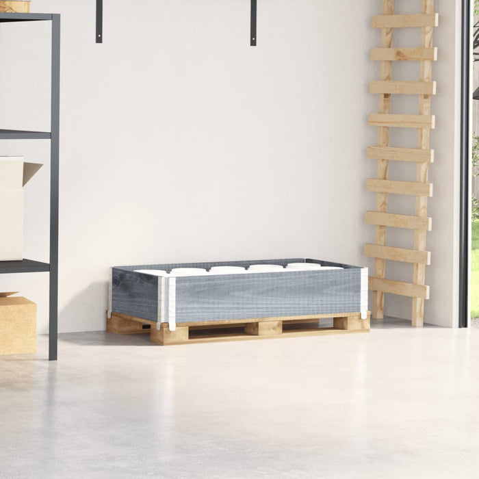 Ramă pentru paleți, gri, 100x50 cm, lemn masiv de pin - WALTI WALTI