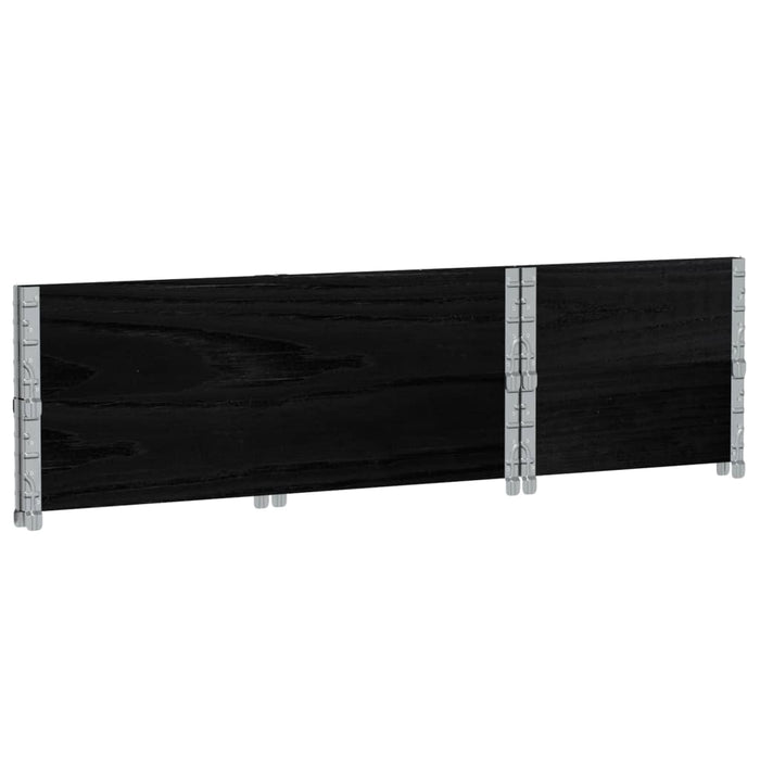 Rame pentru paleți, 2 buc., negru, 100x150 cm, lemn masiv pin - WALTI WALTI