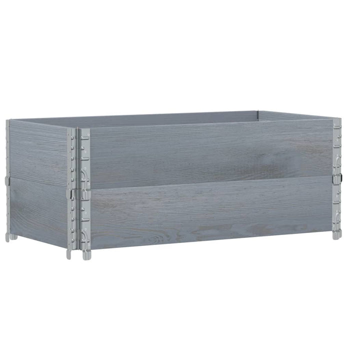 Rame pentru paleți, 2 buc., gri, 100x50 cm, lemn masiv de pin - WALTI WALTI