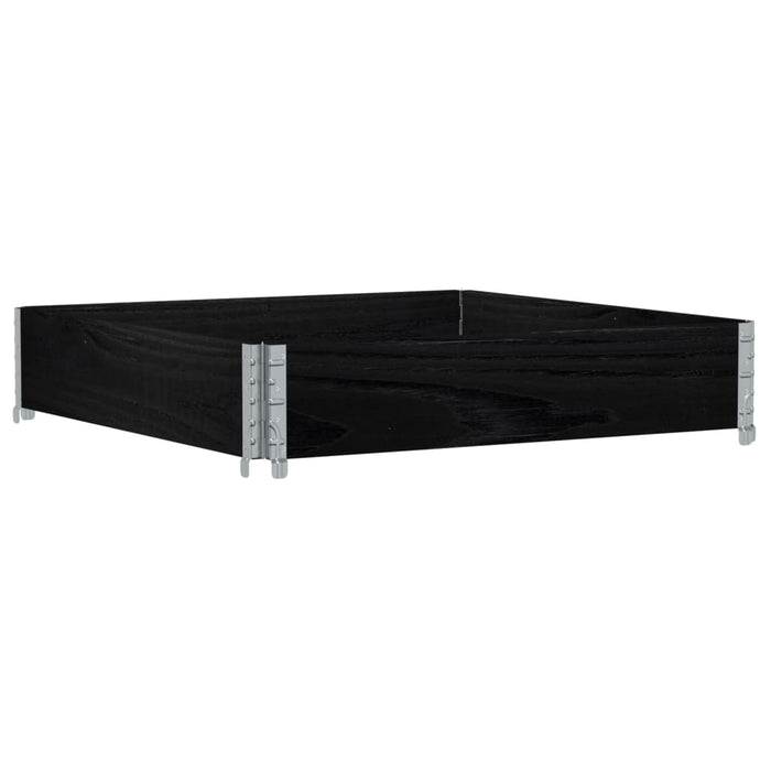 Ramă pentru paleți, negru, 100x100 cm, lemn masiv pin - WALTI WALTI