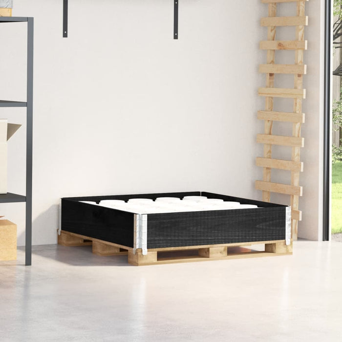 Ramă pentru paleți, negru, 100x100 cm, lemn masiv pin - WALTI WALTI