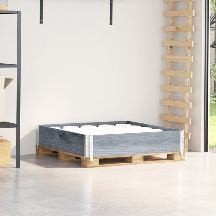 Ramă pentru paleți, gri, 100x100 cm, lemn masiv pin - WALTI WALTI
