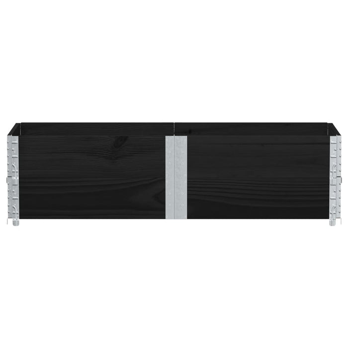 Rame pentru paleți, 2 buc., negru, 150x50 cm, lemn masiv pin - WALTI WALTI