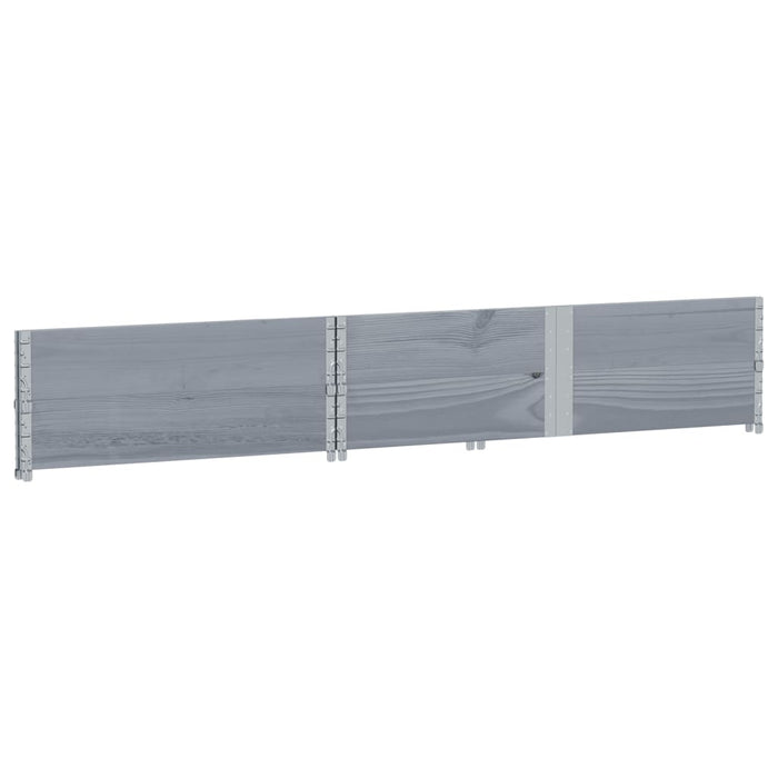 Rame pentru paleți 2 buc. gri 150x100 cm lemn masiv de pin - WALTI WALTI