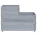 Strat înălțat cu 3 niveluri, gri, 120x80 cm, lemn masiv pin - WALTI WALTI
