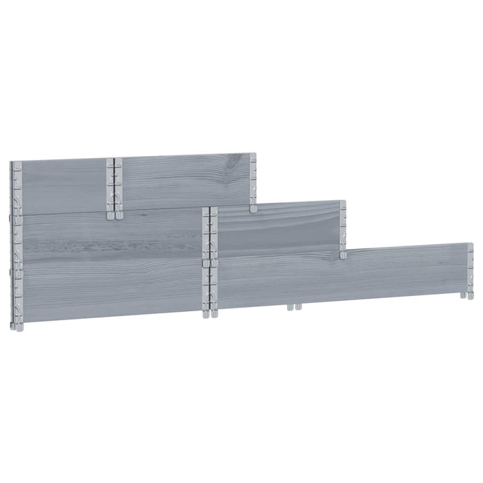 Strat înălțat cu 3 niveluri, gri, 120x80 cm, lemn masiv pin - WALTI WALTI