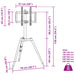 Trepied TV pentru ecran de max. 37-65 inci VESA 400x400 mm 40kg - WALTI WALTI