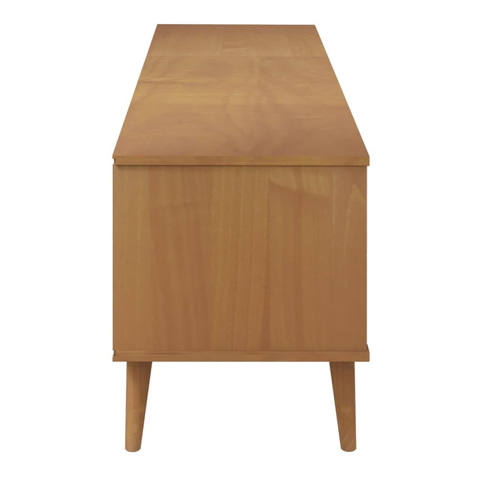 Dulap TV „MOLDE” maro, 158x40x49 cm, lemn masiv de pin - WALTI WALTI