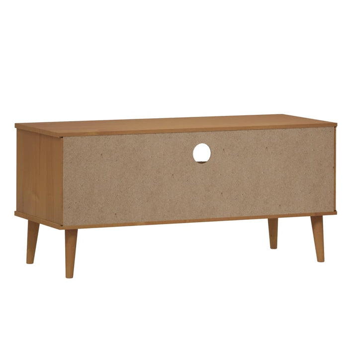 Dulap TV „MOLDE” maro, 158x40x49 cm, lemn masiv de pin - WALTI WALTI