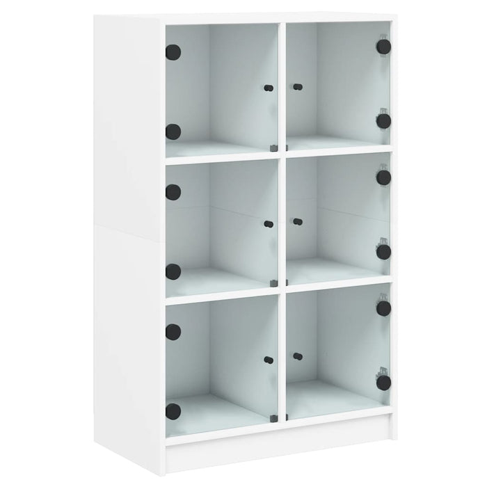 Dulapuri înalte cu uși, alb, 68x37x109 cm, lemn prelucrat - WALTI WALTI