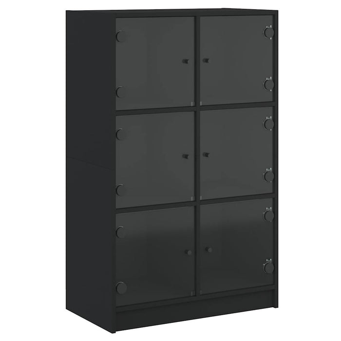 Dulapuri înalte cu uși, negru, 68x37x109 cm, lemn prelucrat - WALTI WALTI