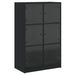 Dulapuri înalte cu uși, negru, 68x37x109 cm, lemn prelucrat - WALTI WALTI
