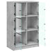 Dulapuri înalte cu uși, gri beton, 68x37x109 cm, lemn prelucrat - WALTI WALTI