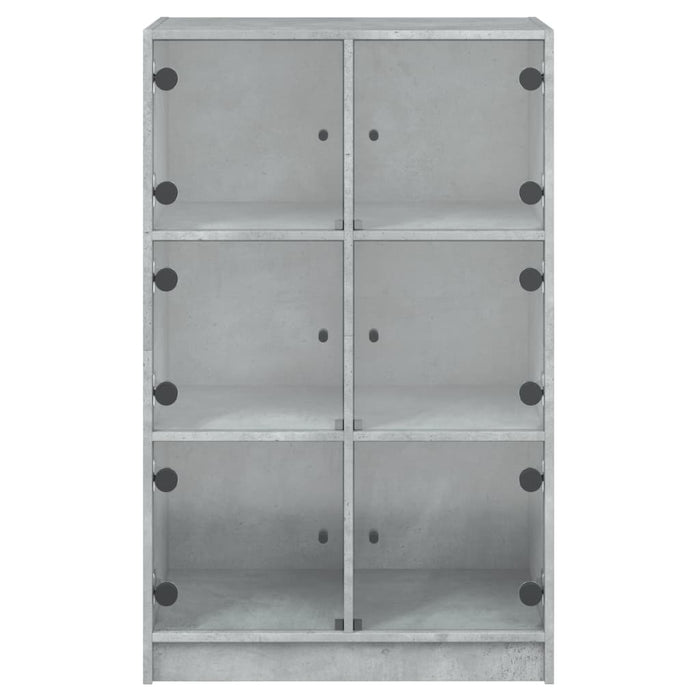 Dulapuri înalte cu uși, gri beton, 68x37x109 cm, lemn prelucrat - WALTI WALTI