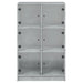 Dulapuri înalte cu uși, gri beton, 68x37x109 cm, lemn prelucrat - WALTI WALTI