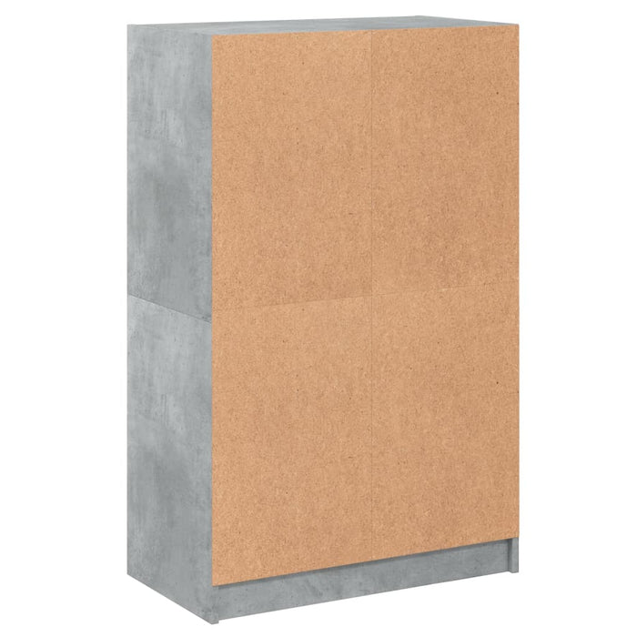 Dulapuri înalte cu uși, gri beton, 68x37x109 cm, lemn prelucrat - WALTI WALTI