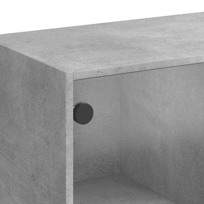 Dulapuri înalte cu uși, gri beton, 68x37x109 cm, lemn prelucrat - WALTI WALTI