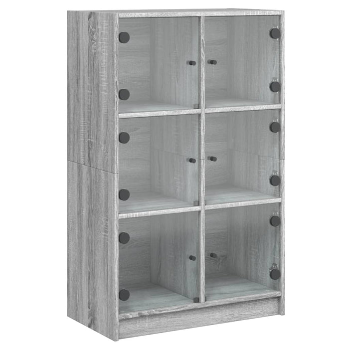 Dulapuri înalte cu uși, gri sonoma, 68x37x109cm, lemn prelucrat - WALTI WALTI