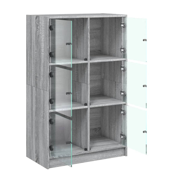 Dulapuri înalte cu uși, gri sonoma, 68x37x109cm, lemn prelucrat - WALTI WALTI