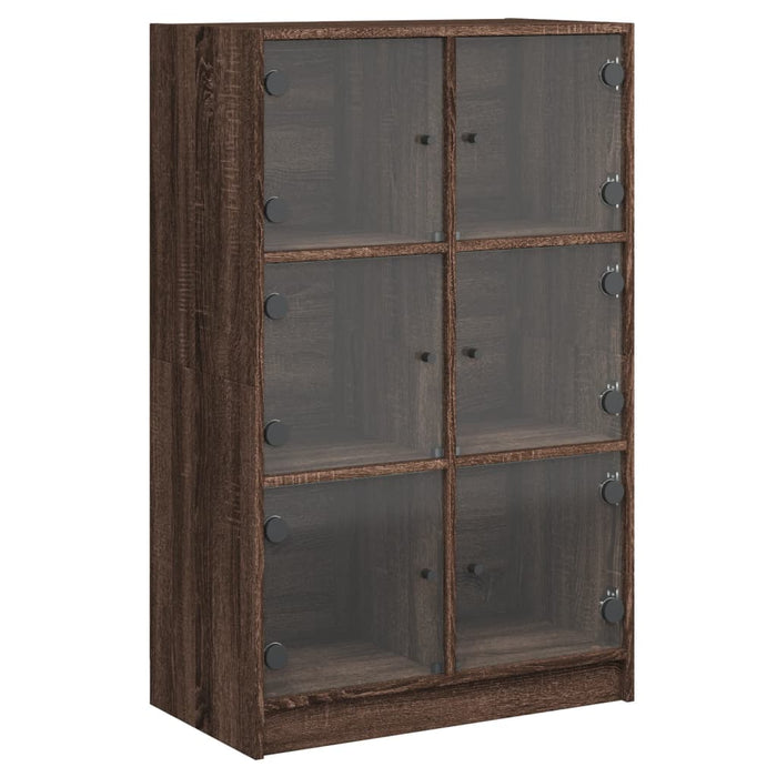 Dulapuri înalte cu uși stejar maro 68x37x109 cm, lemn prelucrat - WALTI WALTI